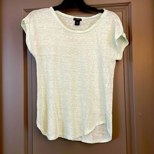 Ann Taylor linen top green size small